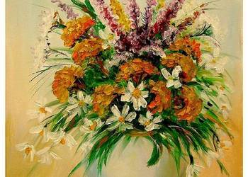 Kwiaty polne   obraz olejny 30-40cm dostępny