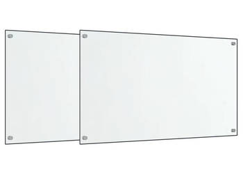 Panele ochronne do kuchni przezroczyste 2 szt. 70x40 cm szkło WM-3315789