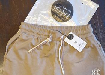 Damskie spodnie Megi Collection L/XL dresowe nowe z metką bawełna96% beżowe