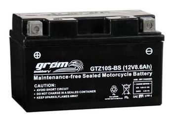 Akumulator motocyklowy GROM GTZ10S-BS 12V 8.6Ah160A L+