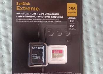 Karta pamięci microSDXC SanDisk Extreme 256GB V30 A2 z adapterem