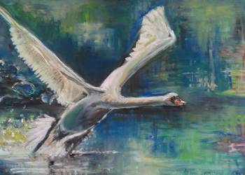 Obraz na płótnie Nad Jeziorem 60 cm x 80 cm