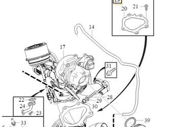 Volvo XC90 XC60 V90 S90 S60 V60 uszczelka turbiny 31361658 OE
