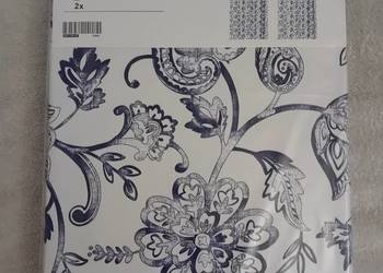 Ikea nowe duze zaslony kolor niebieski bialy