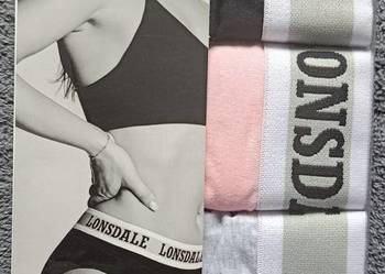 LONSDALE London, figi damskie 3-pak, rozmiar M, 95% bawełna, 5% elastan