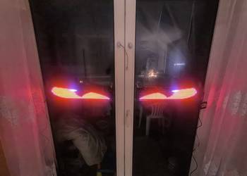Diabelskie oczy led 37,4x9,2cm X2 z aplikacją i pilotem