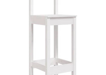 5-cz. zestaw mebli barowych do ogrodu biały drewno sosnowe WM-3154751