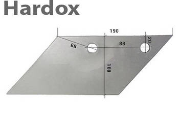 Lemiesz przedpłużka HARDOX 3363721/L S190L do pługa LEMKEN