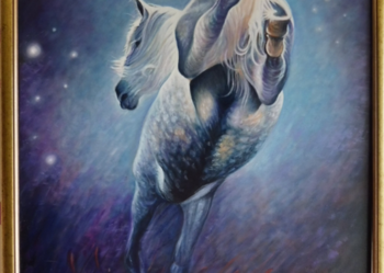 Koń Andaluzjan,olej,80x60