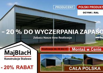 RABAT -20% OCYNK - Wiata Otwarta / Garaż Blaszany /HALA – Maj-Blach