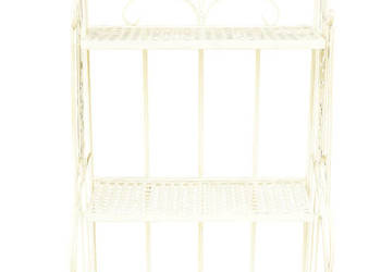 Prowansalski regał biały patynowany dekoracja patio Prowansalski regał biały patynowany dekoracja patio