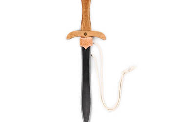 Malowany Miecz Drewniany i Skórzany Pendant | Drewno | 50 cm | Rycerz