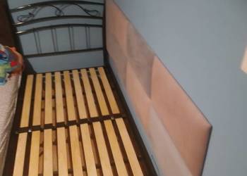Łóżko metalowe czarne 90/200