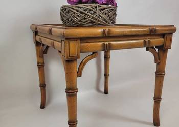 Stolik kawowy z rafią