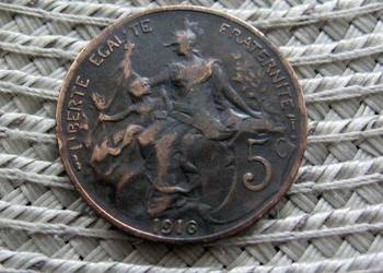 Francja 5 Centymów 1916r