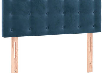 Zagłówek do łóżka z LED ciemnoniebieski 90x5x78/88cm aksamit WM-3122086