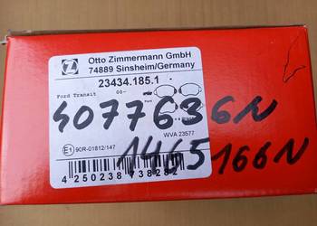 1465166 Zimmermann klocki ham.przód Transit 2000 - 2006 RWD 1465166 Zimmermann klocki ham.przód Transit 2000 - 2006 RWD