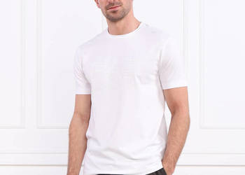 T-shirt męski EA7 Emporio Armani - biały M, nowy model