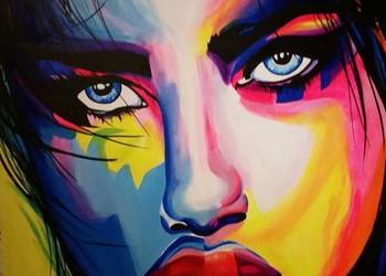 Duży obraz akryl na płótnie abstrakcja 140x90 cm
