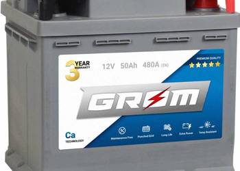 Akumulator 50Ah 480A Grom Premium