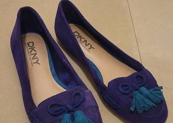 DKNY zamszowe baleriny 37.5 rozmiar
