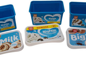 Pojemnik z pokrywką po lodach, 1,25L, 13x19,5x9,8cm, 3szt. (Kreatywne)