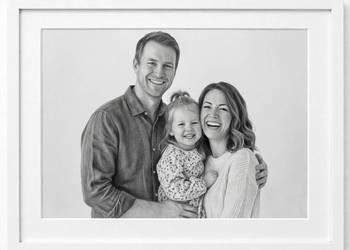 Portret na zamówienie rysowany ołówkiem — Gdańsk Wrzeszcz, rysunek z fotogr