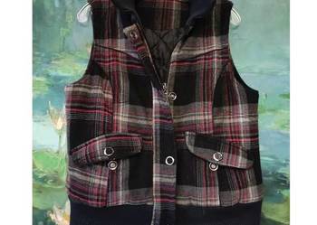 elegancka angielska casual uniwersalna kamizelka ocieplana wełniana bezręka