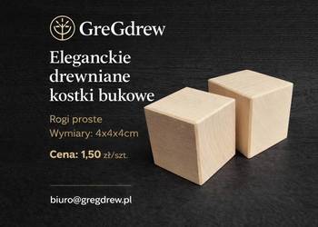 Drewniane kostki bukowe 4x4x4 cm – producent | Naturalne drewno