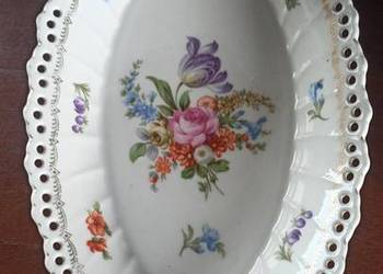 Patera Schumann ażurowa, owalna. Z tulipanem..