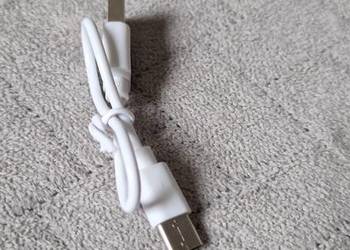 kabel do ładowania telefonu typ C krótki biały 20cm