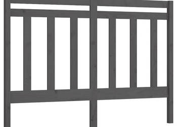 Wezgłowie łóżka szare 141x4x100 cm lite drewno sosnowe WM-817787