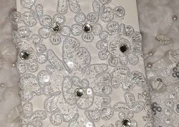 Rekawiczki komunijne z diamencikami