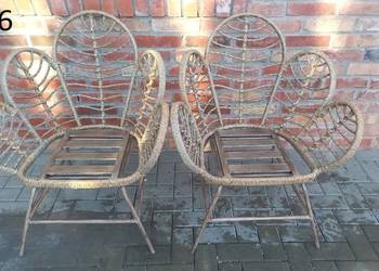 Krzesło Paw Muszla Fotele ogrodowe z technorattanu 2 szt (726)