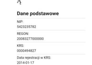 Sprzedam spółkę z o.o. 2014 rok