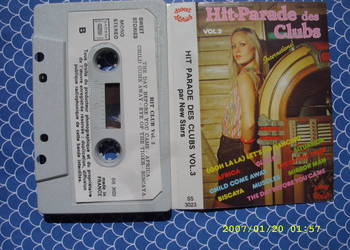 + Kaseta skladanka ; HIT PARADE des clubs vol.3.