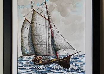 Obraz narysowany Jacht 21x30/17x22  od autora