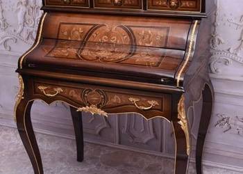 Sekretera Biurko Intarsjowane - Sekretarzyk Komoda Szafa Otwierana