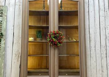 BIBLIOTEKA witryna szara Ludwik XV Francja drewno Antyk 1930 r.