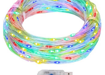 Lampki świąteczne 40 m 400 kolorowych diod LED 8 funkcji WM-328850