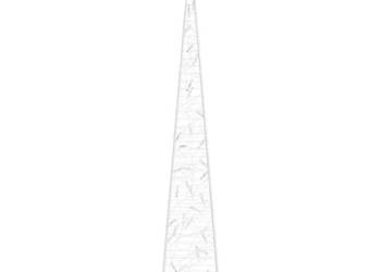 vidaXL Stożek dekoracyjny, akrylowy, zimne białe LED, 90 cm（SKU:328960）