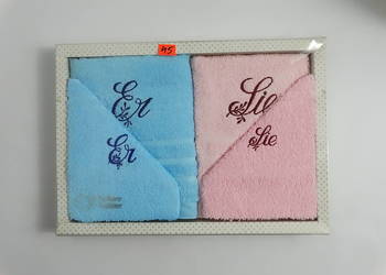 Zestaw ręczników bawełnianych "Er" & "Sie" - idealny na prezent!
