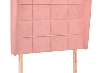 Zagłówek uszak różowy 103x23x118/128 cm aksamit WM-3118003