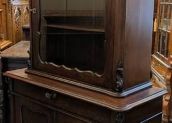 Piękny  zabytkowy kredens mahoniowy-sklep Dąbrowa Górnicza