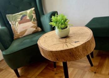 Stolik kawowy z plastra dębu