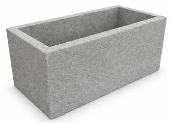 Donice ogrodowe Gazon betonowy prostokąt 79x39x30cm szary