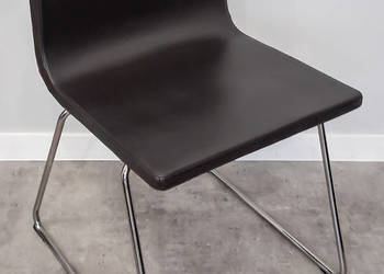 Krzesło Ikea Bernhard czarna skóra