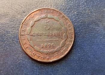 Stare monety 5 centesimi 1826 Sardynia