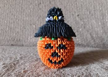 Dynia Halloween Origami Modułowe 3D