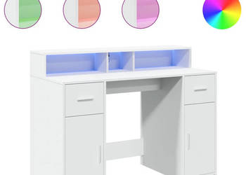 Biurko z podświetleniem LED białe 120x55x91 cm WM-3309411